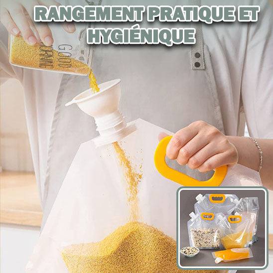 sac transparent pour conservation supérieur de vos aliment sec