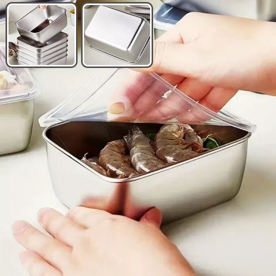 belle boite alimentaire refermable hermétiquement en stainless