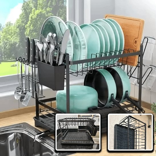 ÉGOUTTOIR À VAISSELLE| CleanShine™ - Organisa❤️coeur