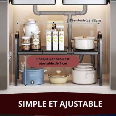 ORGANISATEUR SOUS ÉVIER | UnderPP™ - Au Coeur Du Rangement