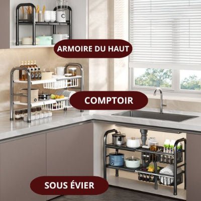 ORGANISATEUR SOUS ÉVIER | UnderPP™ - Au Coeur Du Rangement