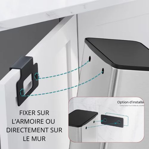POUBELLE MURALE | BlackTT™ - Au Coeur Du Rangement