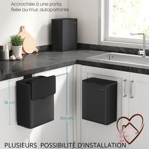 POUBELLE MURALE | BlackTT™ - Au Coeur Du Rangement