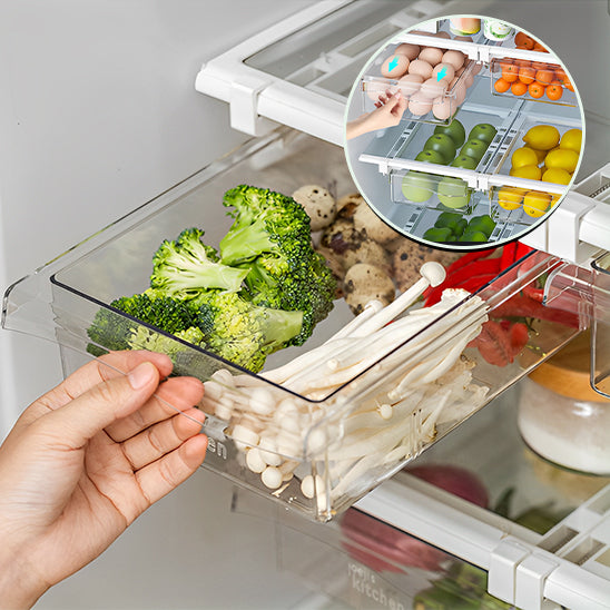 tiroir de rangement pour frigo solide et transparent