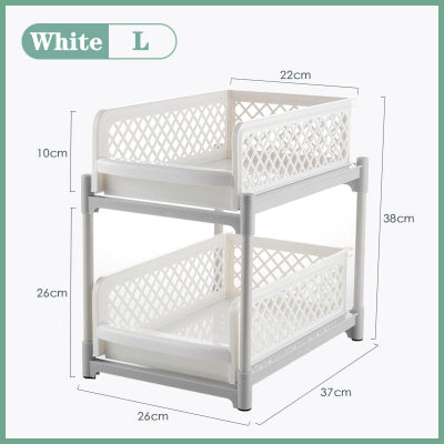 rangement sous evier plastique robuste et coulissant