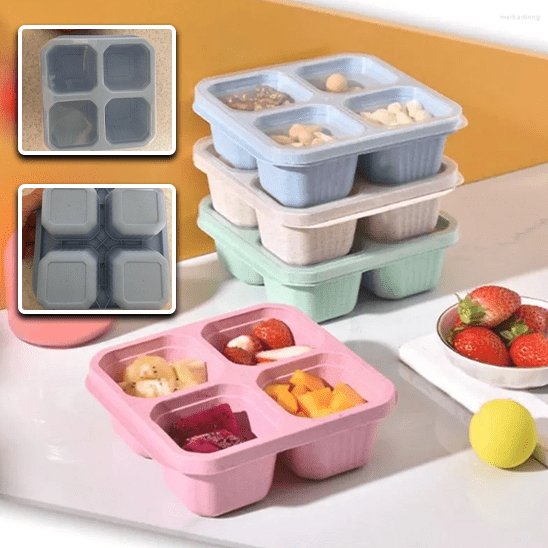 belle boite de rangement en plastique de qualité avec compartiment, idéal pour les lunch de petit et grand