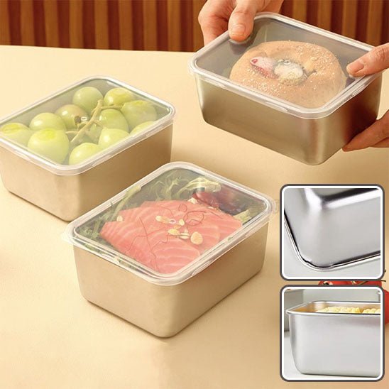 belle boite alimentaire refermable hermétiquement en stainless