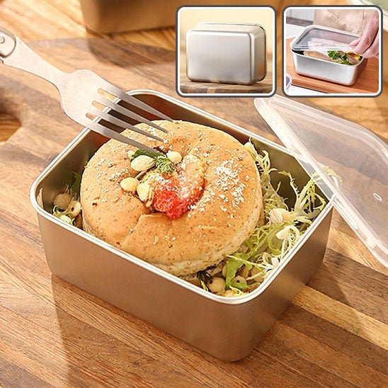 belle boite alimentaire refermable hermétiquement en stainless