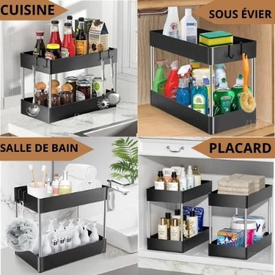 ORGANISATEUR SOUS ÉVIER | Under - Straight™ - Au Coeur Du Rangement