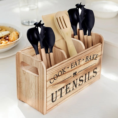 pot ustensiles cuisine bois