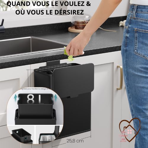 POUBELLE MURALE | BlackTT™ - Au Coeur Du Rangement