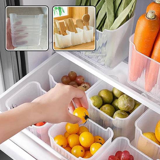ultra pratique , ces rangement plastique de qualité aidera grandement à l'organisation de vos frigo